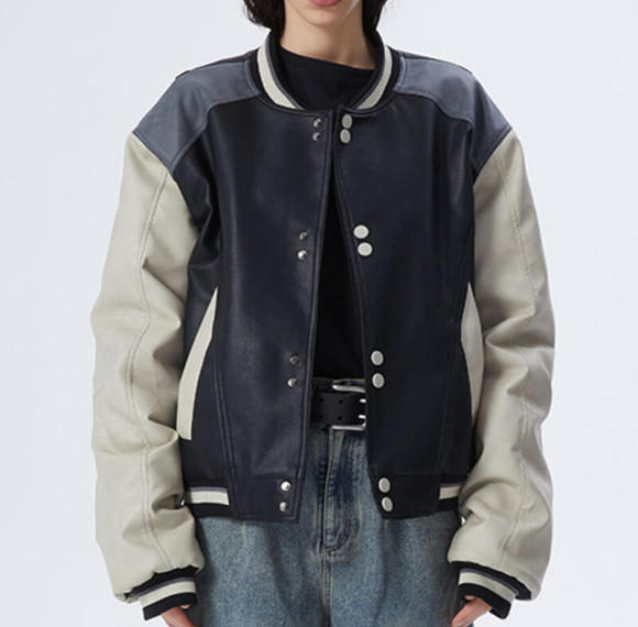 Custom Spliced Motorcycle Style Baseball Jacket | Dark Vintage Style Jacket | Custom Variety Jacket Manufacturer | OEM & ODM