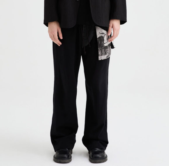 Custom Vintage Patchwork Casual Pants | Dark Vintage Style Denim Pants | Custom Pants Manufacturer | OEM & ODM