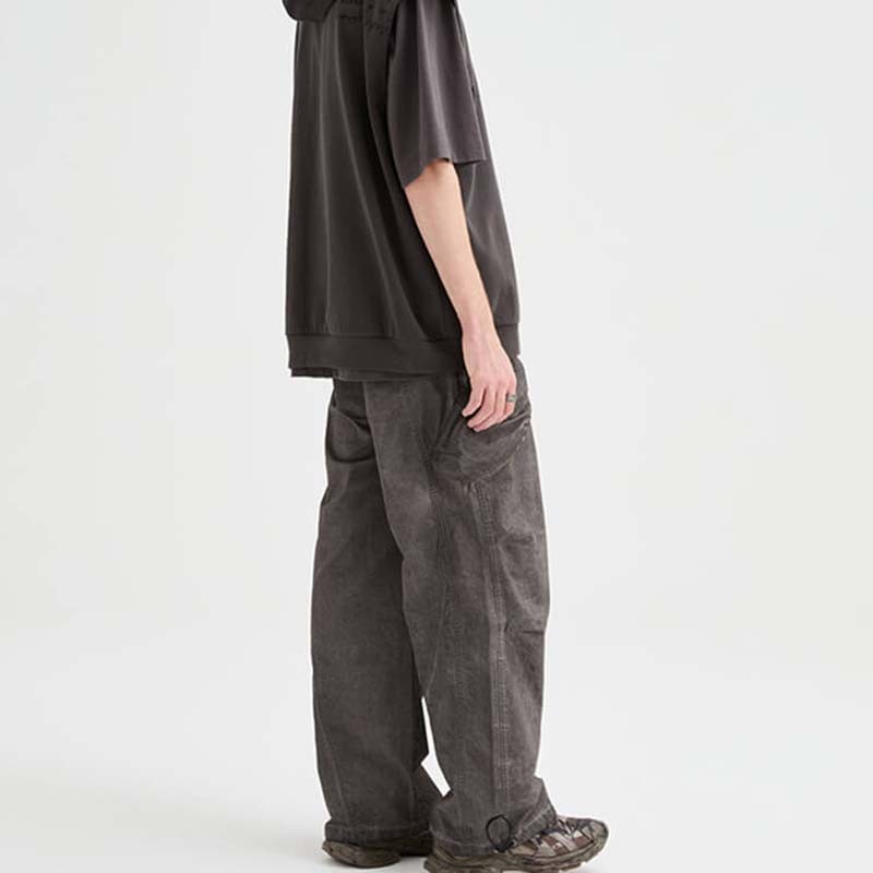 Custom Irregular Washed Cargo Pants Features