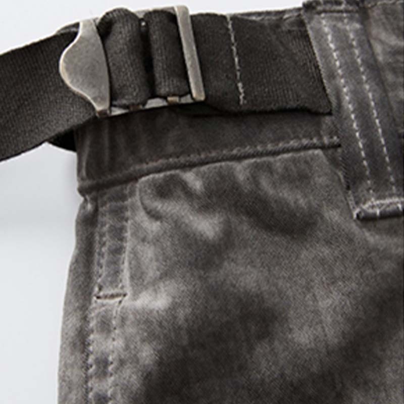 Custom Irregular Washed Cargo Pants Details