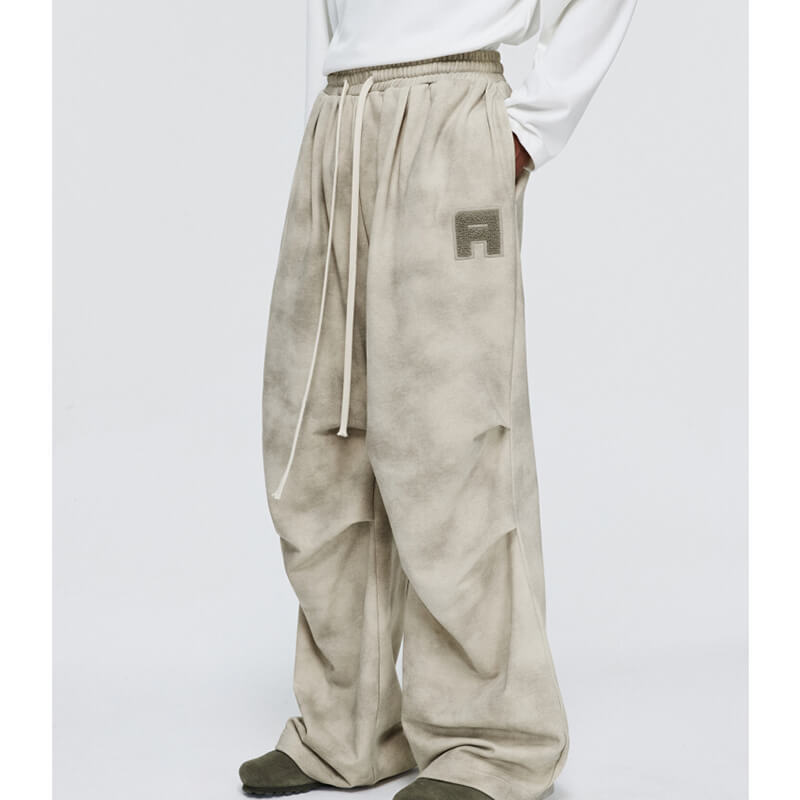 Custom Washed Pleated Casual Pants Features