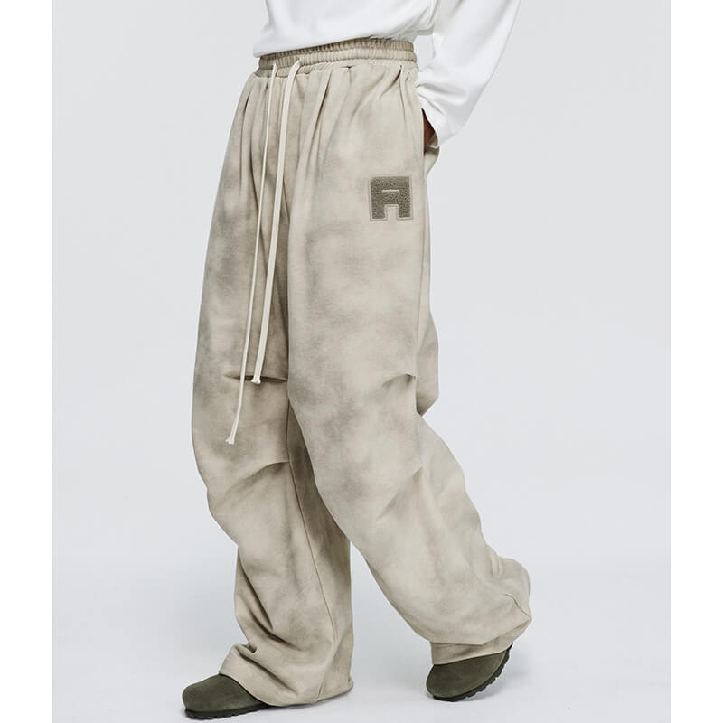 Custom Washed Pleated Casual Pants