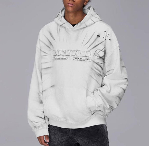 Custom Washed and Embroidered Design Hoodie | Dark Vintage Style Hoodies | Custom Hoodies Manufacturer | OEM & ODM