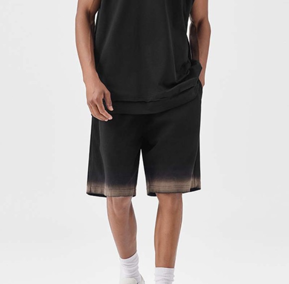 Custom Waffle Spray Color Shorts | Dark Vintage Style Shorts | Custom Shorts Manufacturer | OEM & ODM