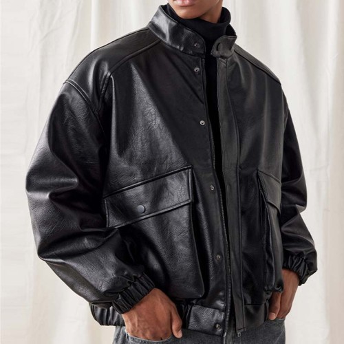 Custom PU Leather Racing Jacket | Dark Street Style | Touches Dark Original Design Baseball Jacket