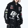 Custom Embroidered Moto Racing Jacket | Dark Street Style | Touches Dark Original Design Baseball Jacket