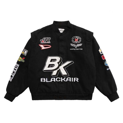 Custom Embroidered Moto Racing Jacket | Dark Street Style | Touches Dark Original Design Baseball Jacket