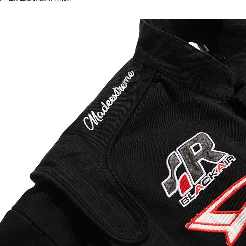 Custom Embroidered Moto Racing Jacket Detail