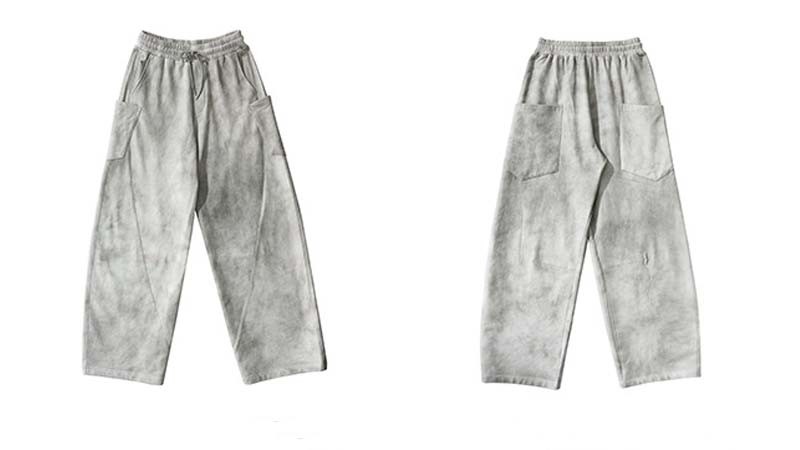 Custom Washed Pleated Casual Pants