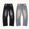 Custom Washed Ripped Jeans Pants | Vintage Style Jeans | Custom Pants Manufacturer | OEM & ODM