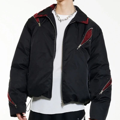 Custom Patchwork Jacquard Cotton Jacket Cotton Coat | Street Style | Custom Streetwear Manufacturer
