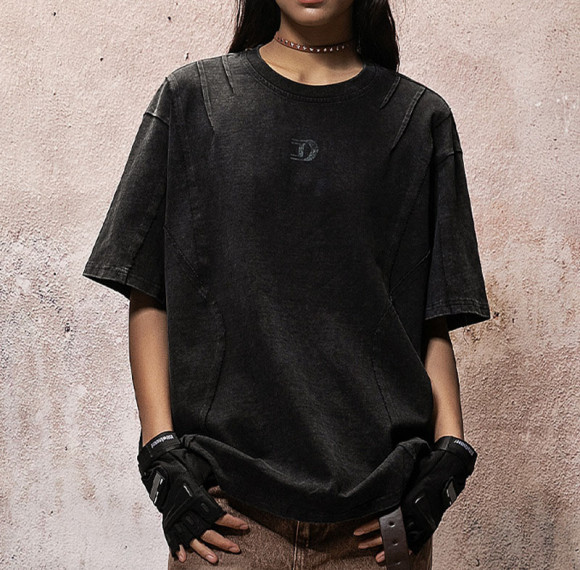 Custom Vintage Washed Patchwork Tee | 250GSM, Cotton Fabric | Vintage Street Style | Dark Style Streetwear T-Shirts