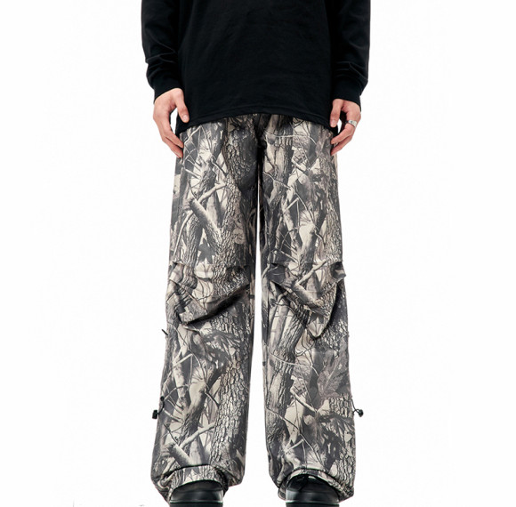 OEM Custom Vintage Camouflage Cargo Pants | Denim Fabric | Vintage Street Style | Dark Style Streetwear Jacket