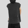 Custom Washed Spliced Sleeveless T-Shirt | Cotton Fabric | Punk Style | OEM Streetwear Manufacturer