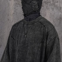 Custom Patchwork Washed Dark Style T-Shirt | Cotton Fabric | Punk Style | OEM Streetwear Manufacturer