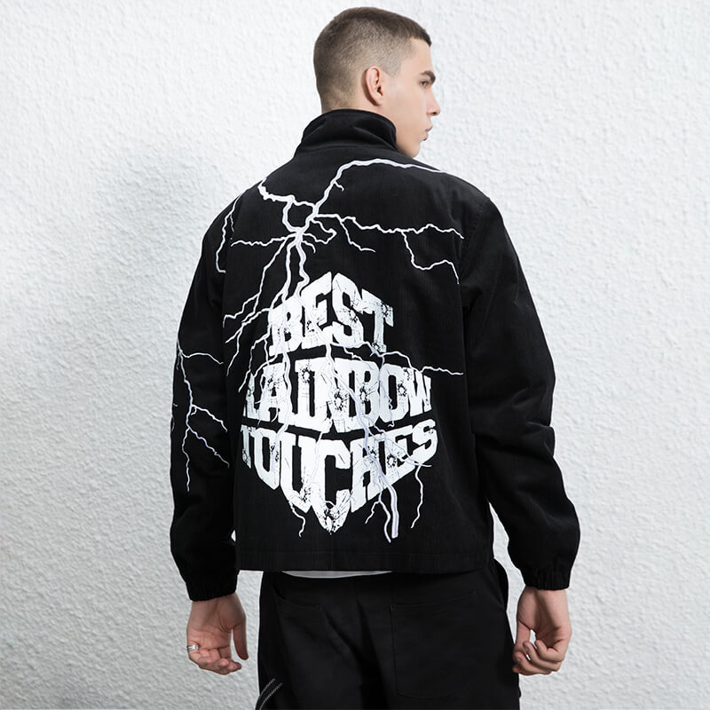 Custom Lightning Embroidered Down Coats Detailed Pictures 