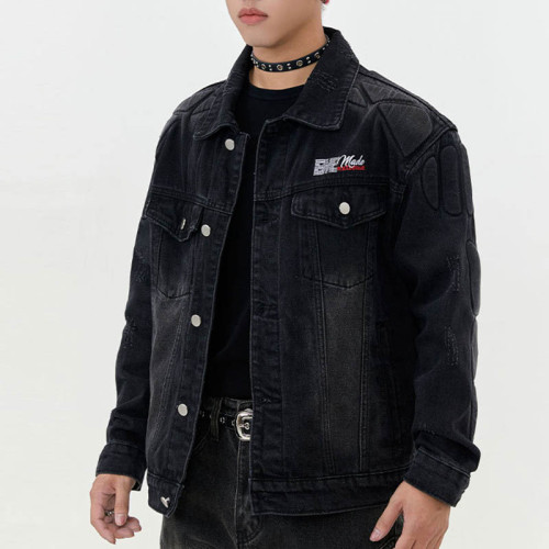 Custom 3D Embossed Washed Denim Jacket | Custom Denim Jacket | Street Style | Custom Jacket Manufacturer