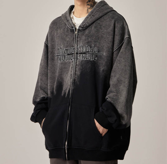 Custom Vintage Gradient Zip Hoodies | Cotton Fabrics | Vintage Style | Oversized Fit | Custom Vintage Hoodies Manufacturer