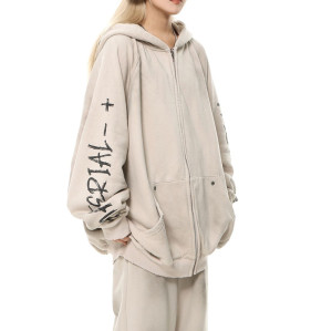 Custom Washed Heavyweight Hoodie | Cotton Fabrics | Punk Style | Oversized Fit | Custom Vintage Hoodies Manufacturer