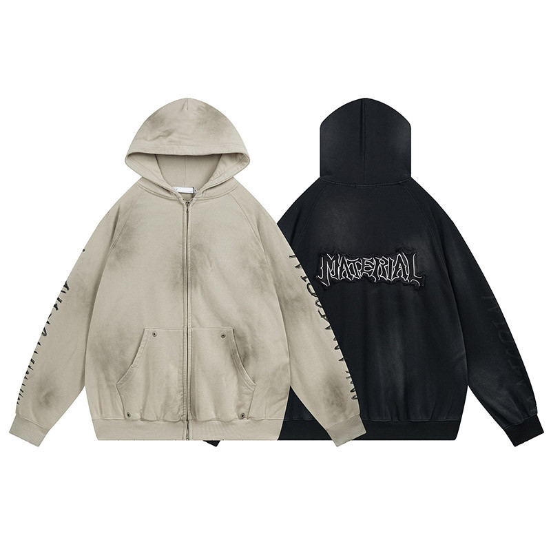 Custom Vintage Gradient Zip Hoodies