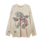 Custom Halloween Skeleton Tattered Sweater | Blended Fabrics | Punk Style | Custom Vintage Sweater Manufacturer