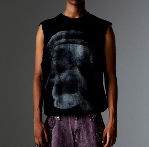 Custom Dark Style Torn Sleeveless Sweater | Mercerized Cotton | Punk Style | Custom Vintage Sweater Manufacturer