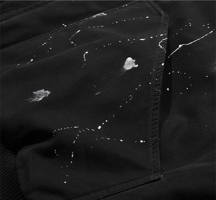 OEM Custom Splash Ink Flight Cotton Coats Jacket Details