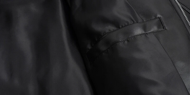 OEM Custom PU Leather Short Cotton Coats Details
