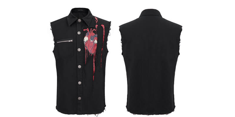 Custom Dark Punk Sleeveless Shirt