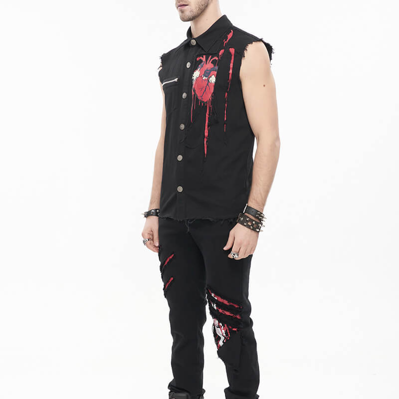 Custom Dark Punk Sleeveless Shirt