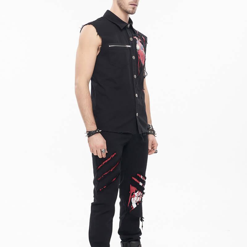 Custom Dark Punk Sleeveless Shirt