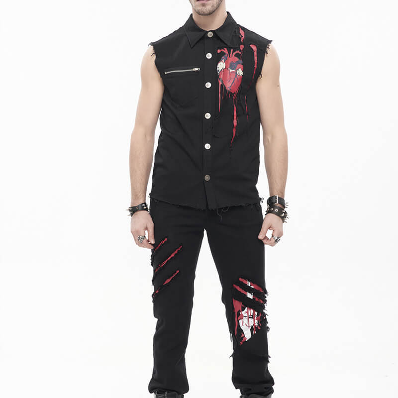 Custom Dark Punk Sleeveless Shirt