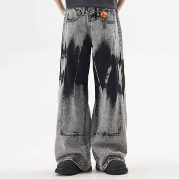 Custom Heavy Wash Wide Leg Pants Punk Jeans | Denim Fabrics | Punk Style | Custom Vintage Pants Manufacturer