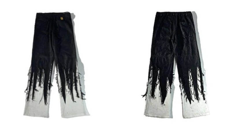 Custom Dark Style Punk Street Spliced Jeans