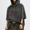 Custom Vintage Washed Hooded T-Shirt | Cotton Fabrics | Punk Style | Vintage T-Shirts Manufacturer