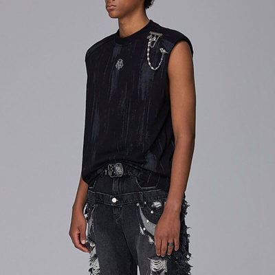 Custom Vintage Washed Print Tank Tops | Blended Fabrics | Punk Style | Vintage Tank Tops Manufacturer