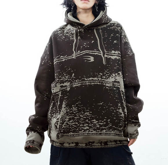 Custom Graffiti Vintage Hooded Sweatshirt | Cotton Fabric | Vintage Style | Vintage Hoodies Manufacturer