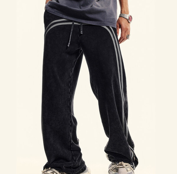 Custom Street Sport Style Batik Sweatpants Washed Trousers | Streetwear Casual Pants | Vintage Pants Manufacturer