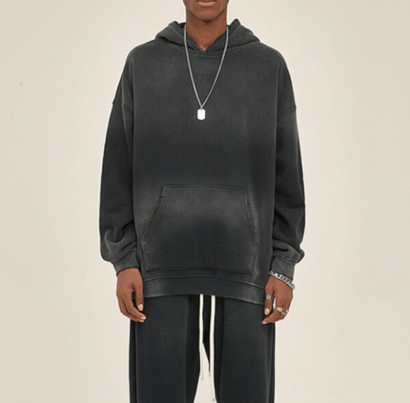 Custom Vintage Spray Fleece Hoodie Winter Sweatshirt | Streetwear Fleece Hoodies | Vintage Hoodies Manufacturer