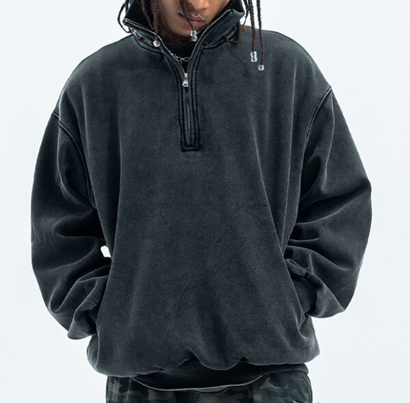 Custom Washed Vintage Fleece Hoodie Heavyweight Sweatshirt | Streetwear Fleece Hoodies | Vintage Hoodies Manufacturer