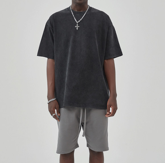 Spring & Summer New Custom Solid Color Vintage Washed T-Shirt | Streetwear Basic T-shirts | Vintage T-shirts Manufacturer