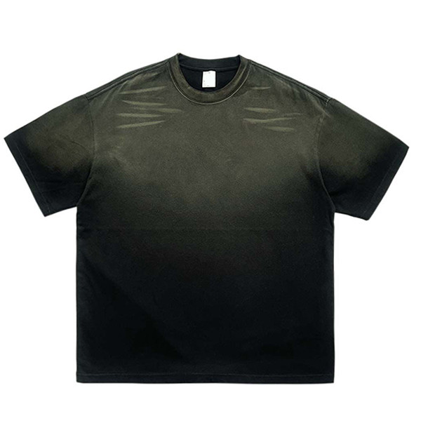 Custom Spray Dye Vintage Solid Color T-Shirt