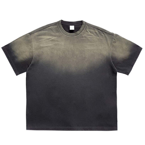 Custom Spray Dye Vintage Solid Color T-Shirt | Streetwear Basic T-Shirts | Basic T-Shirts Manufacturers​