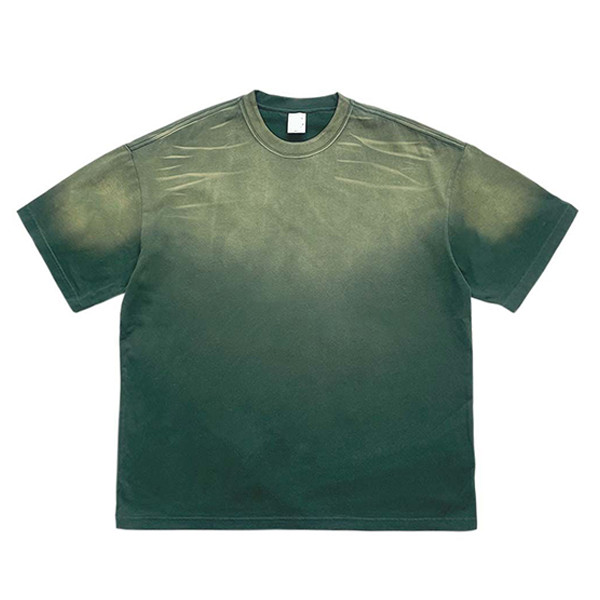 Custom Spray Dye Vintage Solid Color T-Shirt