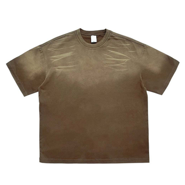 Custom Spray Dye Vintage Solid Color T-Shirt