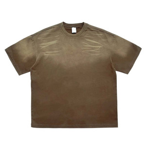 Custom Spray Dye Vintage Solid Color T-Shirt | Streetwear Basic T-Shirts | Basic T-Shirts Manufacturers​