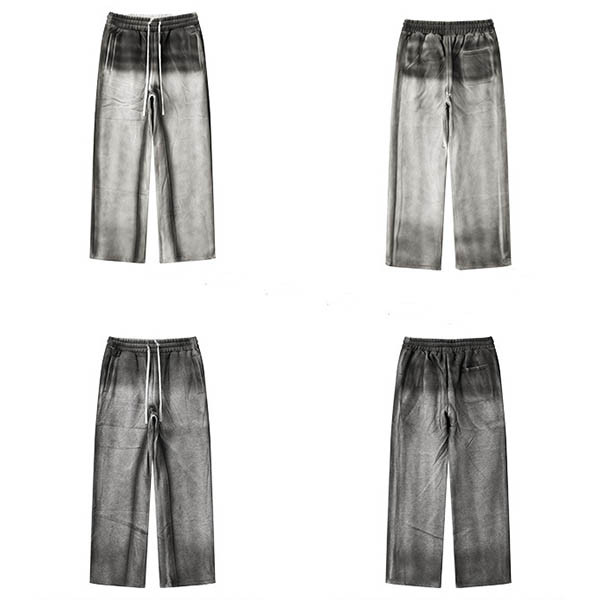 Street Vintage Inkjet Straight Leg Pants