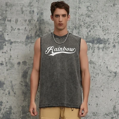 2025 Street Original Vintage Print Acid Wash Tank Top