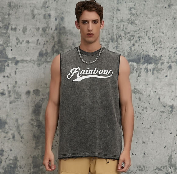 2025 Street Original Vintage Print Acid Wash Tank Top