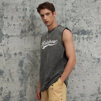 2025 Street Original Vintage Print Acid Wash Tank Top